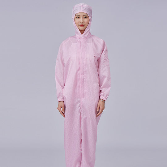 Anti-static one-piece protective clothing dust-free clothing factory workshop dust-proof clothing spray paint clothing striped Zipper food overalls