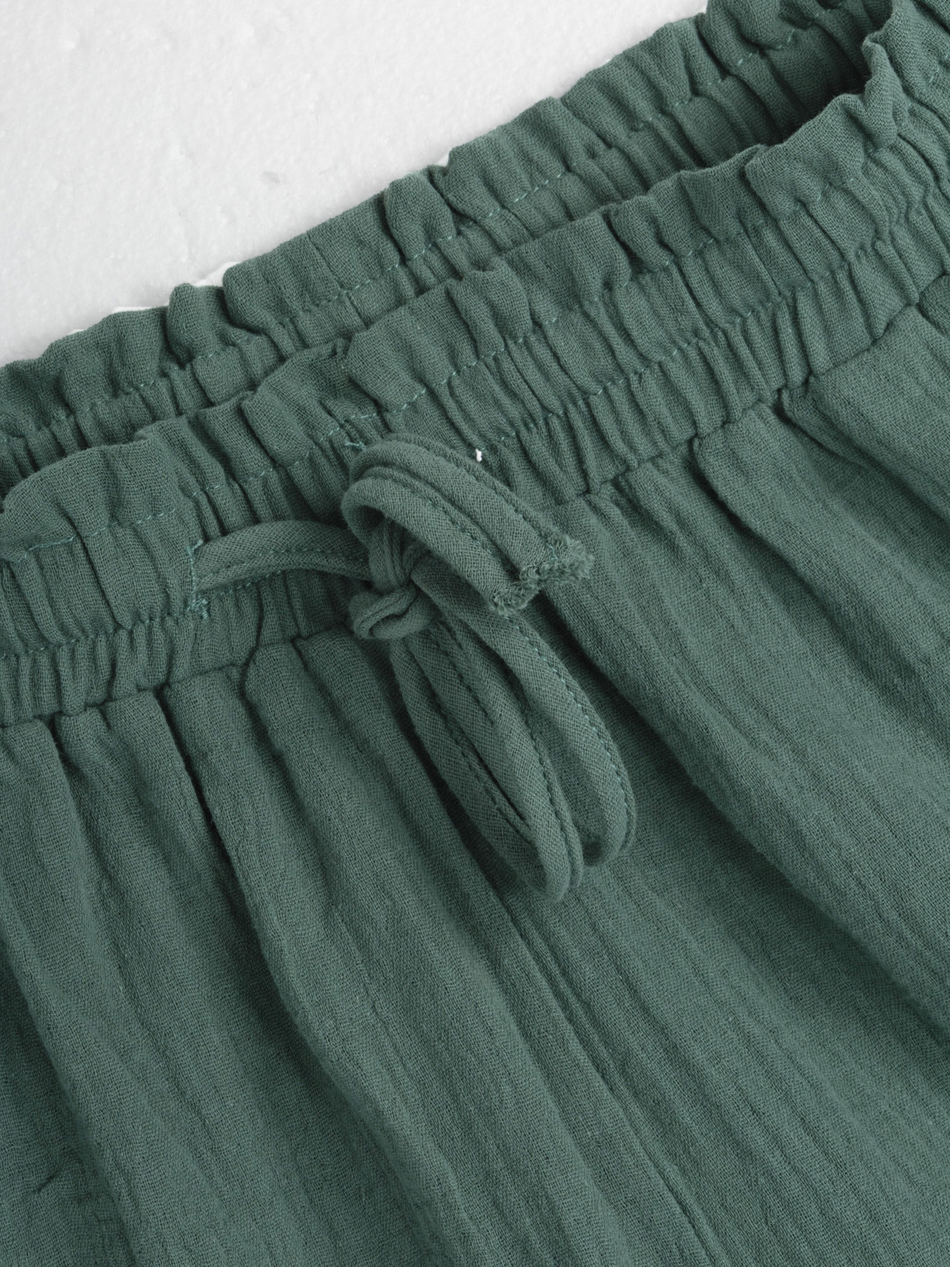 Women's Wrinkle Textured Button-Down Shirt With Relaxed Shorts Set - Casual & Office Wear Soft Stretch Comfort_ecoleips.com