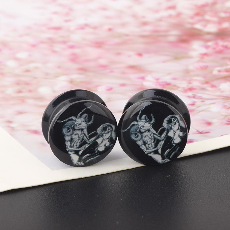 Acrylic Auricle Ear Expansion Piercing Jewelry Animal Horn Cactus Style Stainless Steel detail image 8