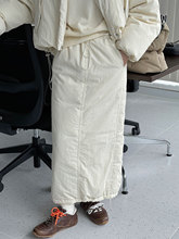 叙漫冬季新款韩版时髦H廓形羽绒半身裙宽松蓬松保暖长裙女