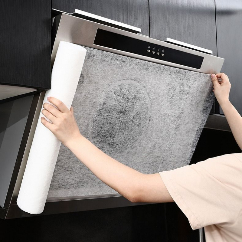No-clean range hood filter, oil-absorbing paper, oil-proof sticker, household cover, kitchen oil-absorbing paper