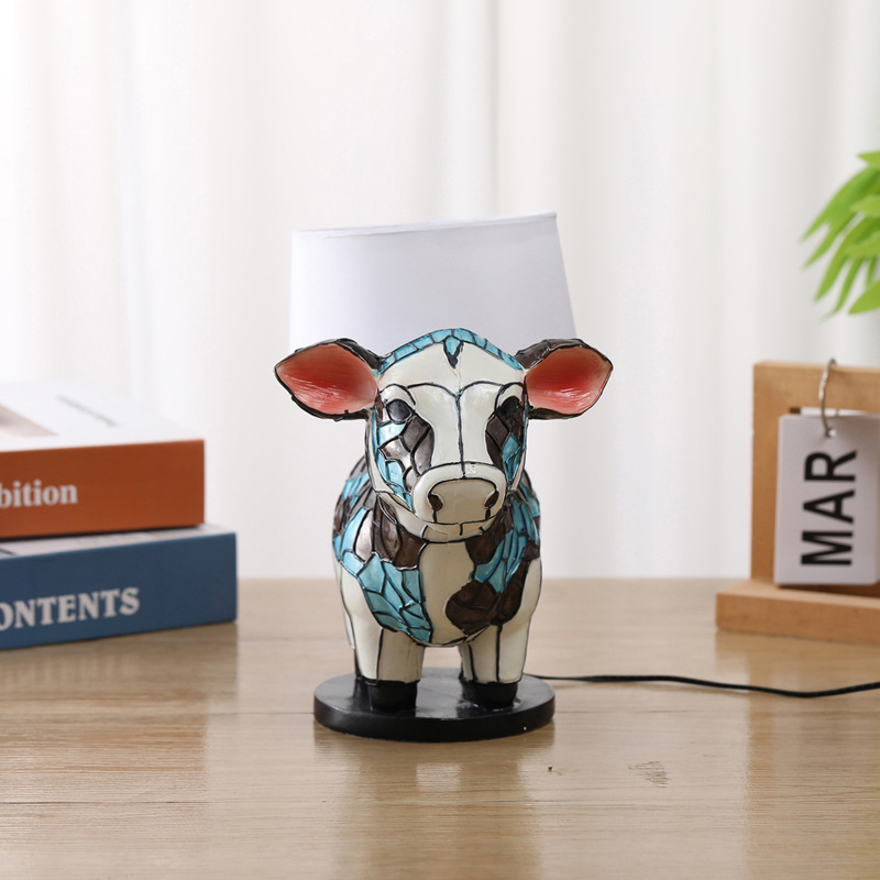 Új színes varázslatos állati LED lámpa kreatív dizájnnal, USB csatlakozóval, gyanta szoborral, ragyogó bikával_voghion.com