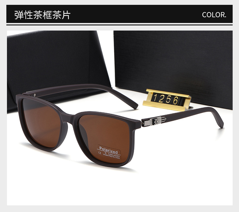 Fashion Metal Polarized Sunglasses Round Face Universal Oversized Frame Driving Sunglasses for Men