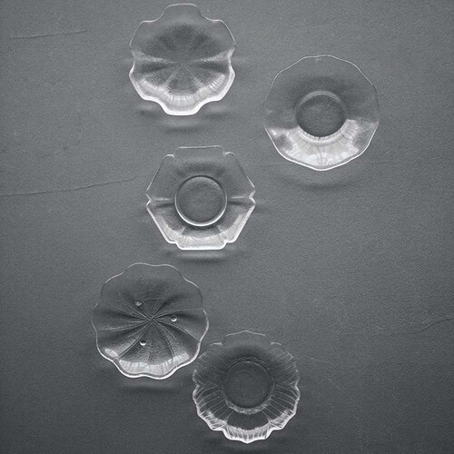 Japanese-style glass teacup brewing cup coaster tray heat separator crystal transparent tea mat tea set accessory tea ceremony