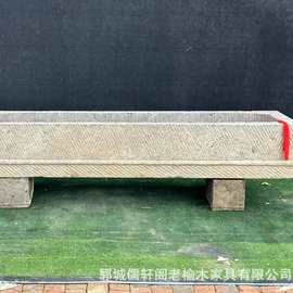 黑青石老石槽民俗老物件水槽老旧石槽家用庭院鱼缸造景牛猪石槽