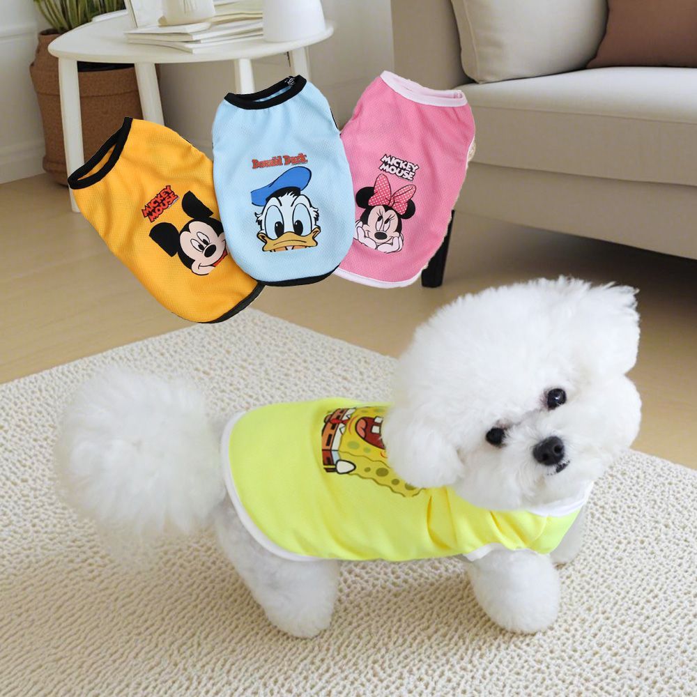 Summer breathable cartoon cute T-shirt sleevless