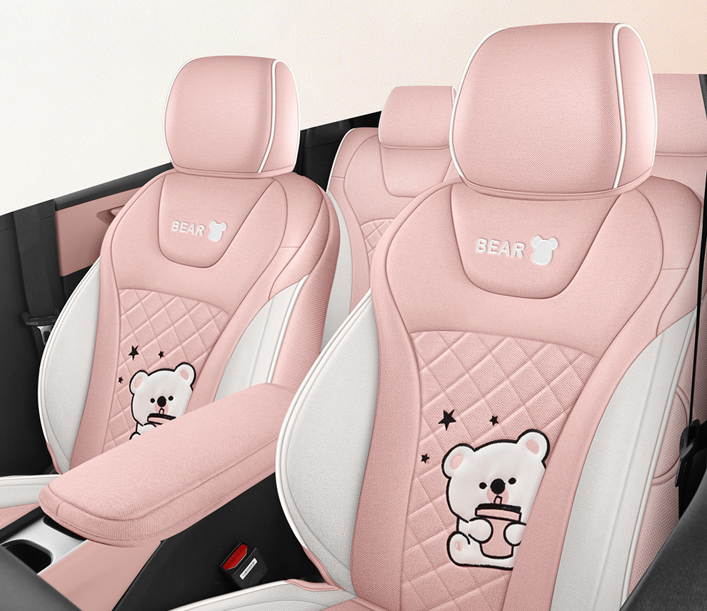 Byd Seagull 26 Models Special Linen Car Seat Covers, All-Season Breathable Seat Cushions, Full Fabric Seat Covers