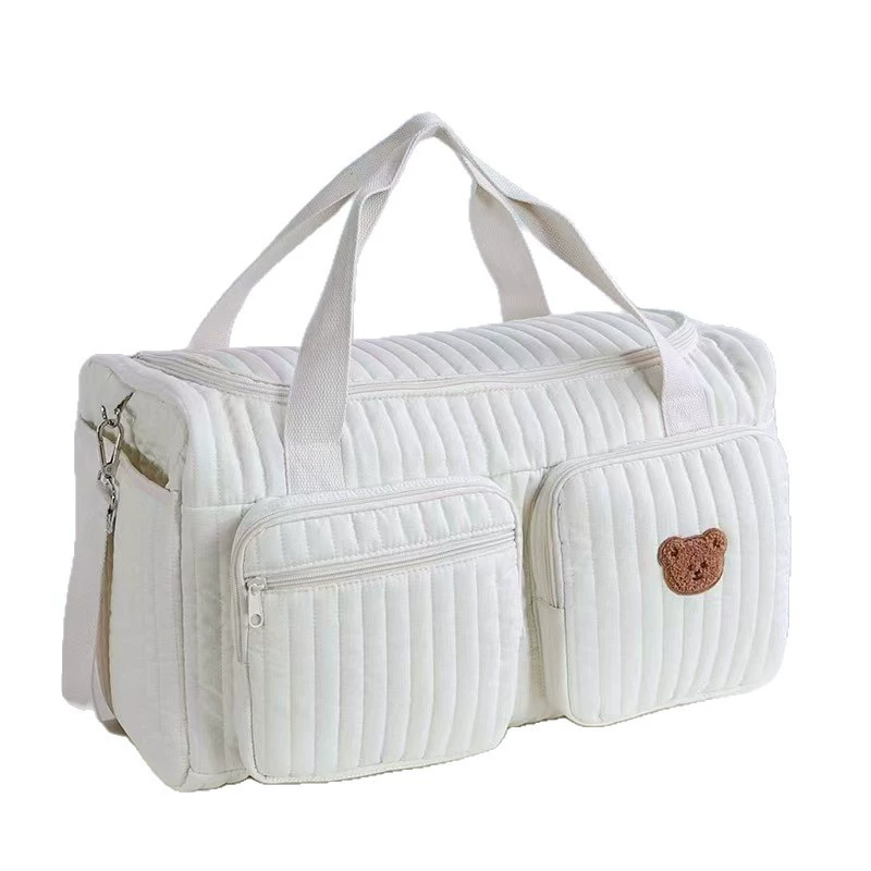 Capacious travel bag, handheld shoulder bag for mother and baby, children's cart, organizer bag, Korean style