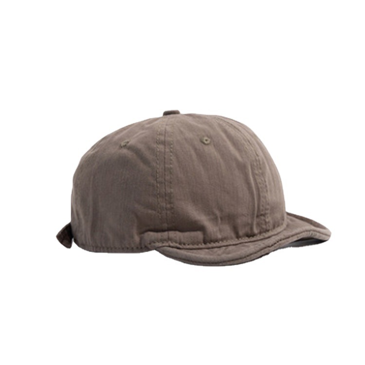 Washed and distressed short brimmed duckbill Korean version versatile trendsetter soft top couple work outfit baseball_voghion.com