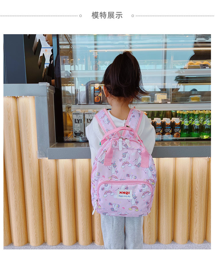 Fashion Children's Cartoon Canvas Large-capacity Printing Dinosaur Pattern Backpack Wholesale Nihaojewelry display picture 4