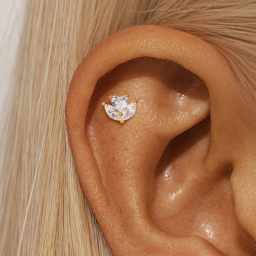 1g Weight Zircon Inlay Material Ear Studs Classification Ear Cartilage Rings & Studs Piercing Type 1 Piece Quantity Daily Occasion 925 Sterling Silver Material Geometric Pattern All Seasons Season Unisex Gender Elegant, Simple Style Style 1 Piece Ear Cartilage Rings & Studs Elegant Simple Style Geometric 925 Sterling Silver Zircon Ear Cartilage Rings & Studs 16