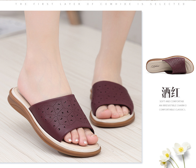 C4608 1280K GIÀY DÉP LÊ NỮ RUITDT BIG SIZE NGOẠI CỠ ĐẾ MỀM MÙA HÈ TRUNG NIÊN GIÀY DÉP NỮ DA BÒ G04 SẢN PHẨM MỚI