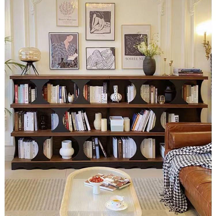 Second-Hand Bookcase, Retro Bookcase, Retro Style Floor-Standing Display Cabinet, Living Room Storage Rack, Bedroom Thickened Multi-Layer Decorative Cabinet