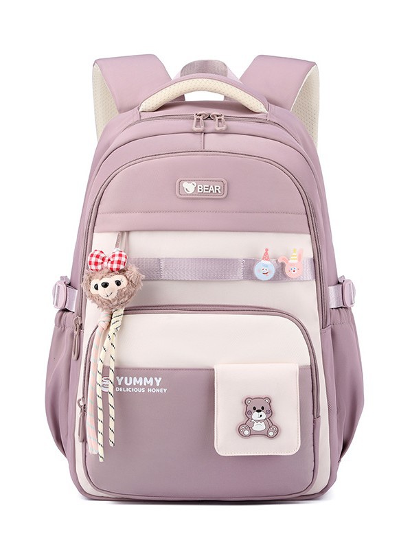 Nueva mochila de hombro transfronteriza para niñas de escuela primaria y secundaria, mochila de estilo universitario de gran capacidad, simple y ligera, de alto valor.