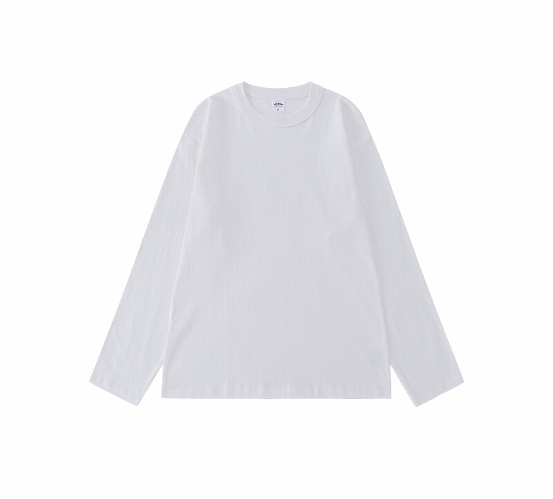 300グラムゆるいoversize重ポンド純色丸首長袖tシャツ男阿miカチカチ国潮t代発|undefined