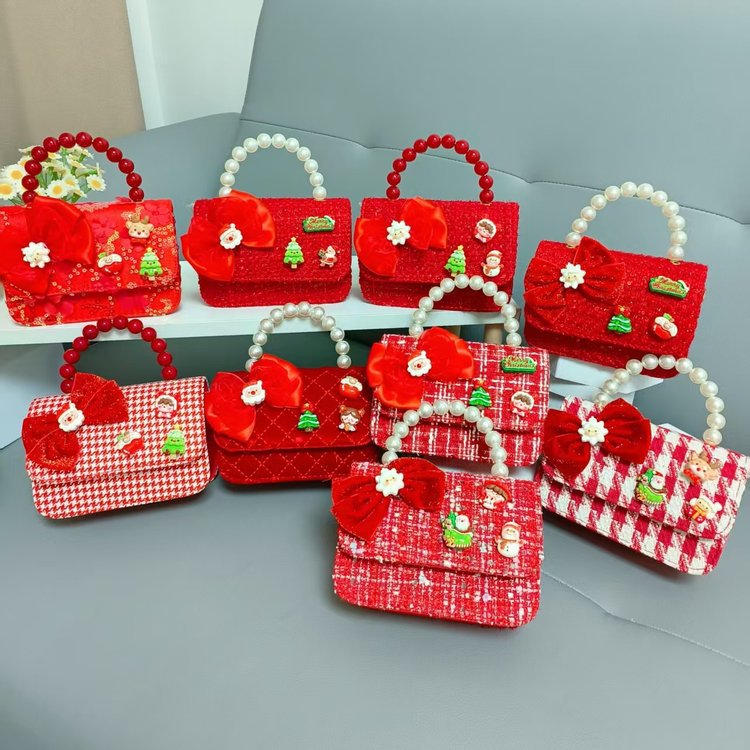 2024 niños Año Nuevo bolso de Año Nuevo niñas bolso de Año Nuevo rojo princesa Aisha bolso de mano de horno oblicuo mochila de niñas