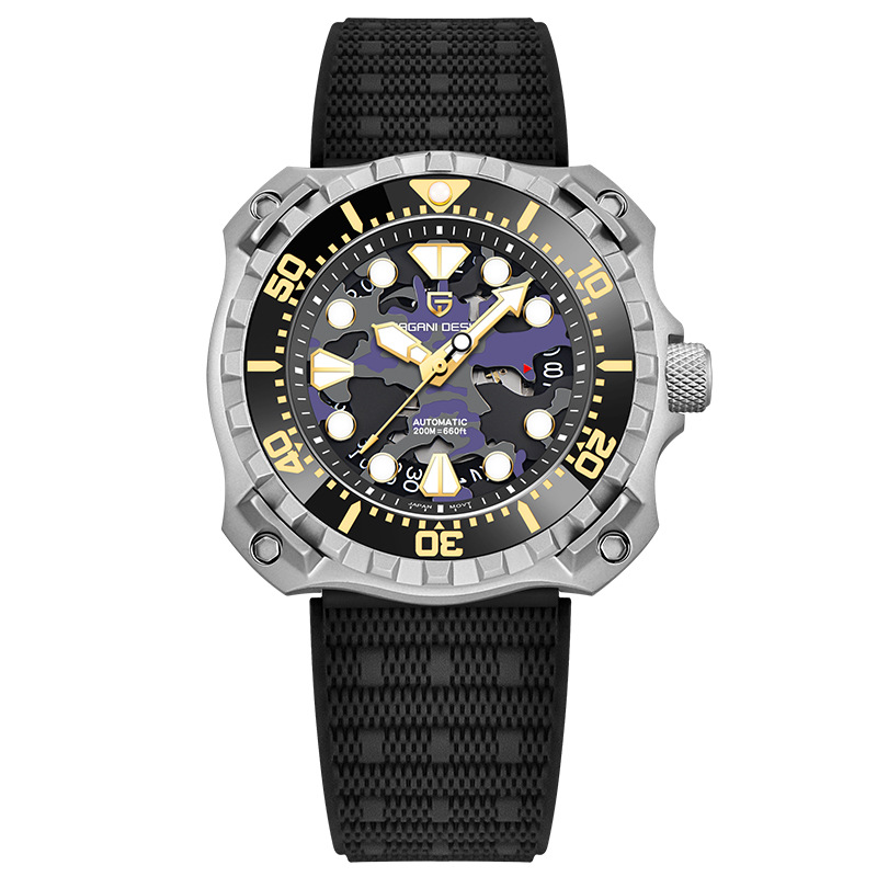 Pagani bojiani PD-YN009 reloj para hombre concha de acero cinta luminosa impermeable reloj mecánico automático