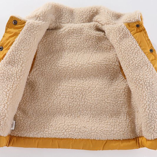 Chaleco de algodón para niños con forro polar para niños y niñas Chaleco de ropa exterior para niños mediano y grandes chaleco protector para niños Otoño e Invierno Nuevo