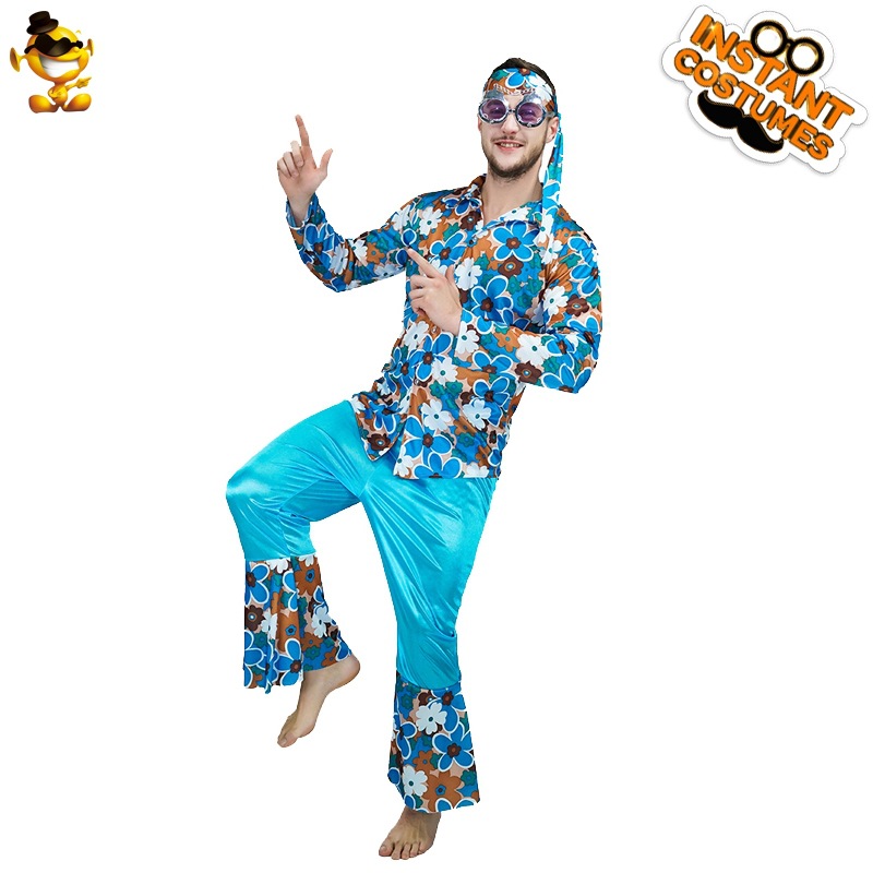 Adultos transfronterizos Europa y América de los años 70 ropa de fiesta retro hippie ropa de cosplay hippie al por mayor