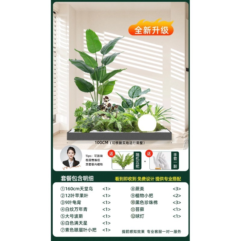 仿真绿植造景组合橱窗装饰假植物景观造景庭院布置玄关室内氛围树|undefined