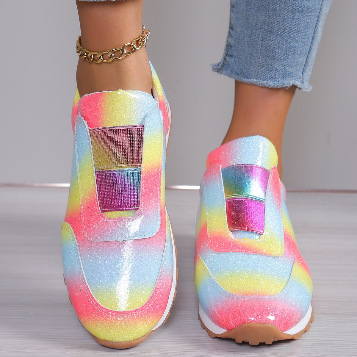 Women's Casual Vintage Style Colorful Round Toe Casual Shoes display picture 2