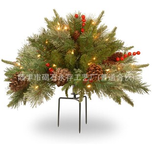 Artificial Christmas Tree Feels Real Skeleton Filler Flocking Mixed Decorative String Led Light with Bracket