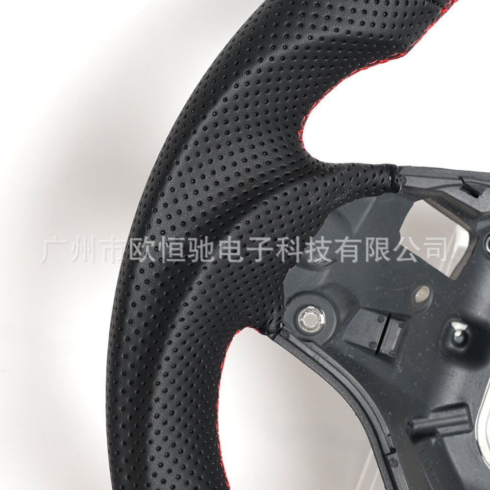 Cross-Border Hot-Selling Product Suitable for 09 Model Bmw E90 Full Leather Red Positioning Line Sports Style Car Steering Wheel Modification