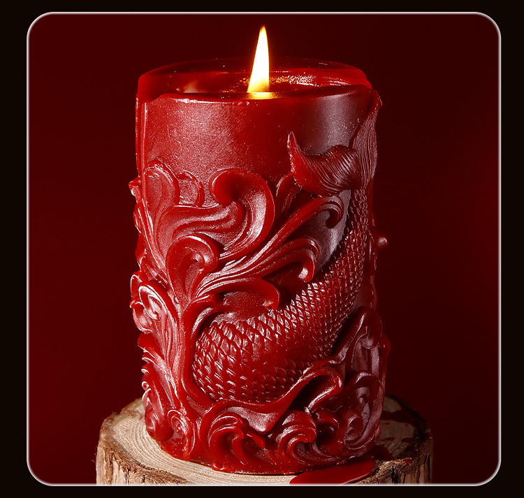 Low-Temperature Aromatherapy Massage Candle in Red, Soy Wax, Roman Style — detail image 32