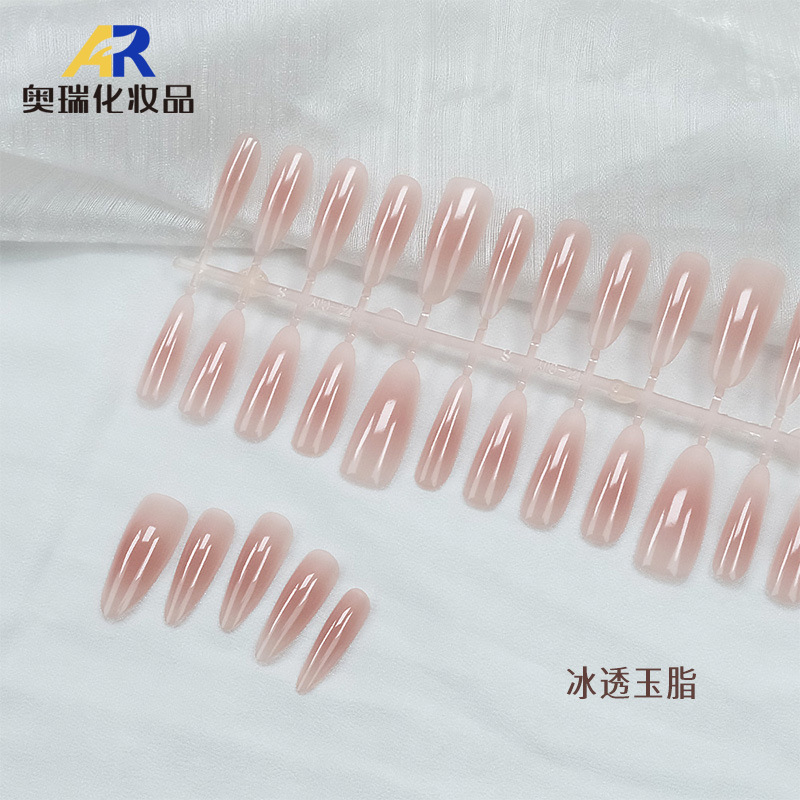 Colored Nail Tips, Pre-Made Nails, Nude Gradient, High-End Whitening Nail Polish Gel, Wearable Nails, High-End Semi-Finished Nail Tips Colored Nail Tips, Pre-Made Nails, Nude Gradient, High-End Whitening Nail Polish Gel, Wearable Nails, High-End Semi-Finished Nail Tips