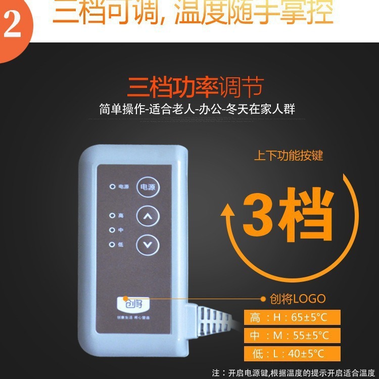 Calentador de oficina plegable para debajo del escritorio, calentador de pies triple con apagado automático y temperatura constante para uso doméstico. image 4