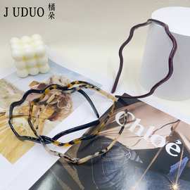 欧美新款亚历山大同款发箍波纹呼吸系细边发箍醋酸头箍发带发饰女