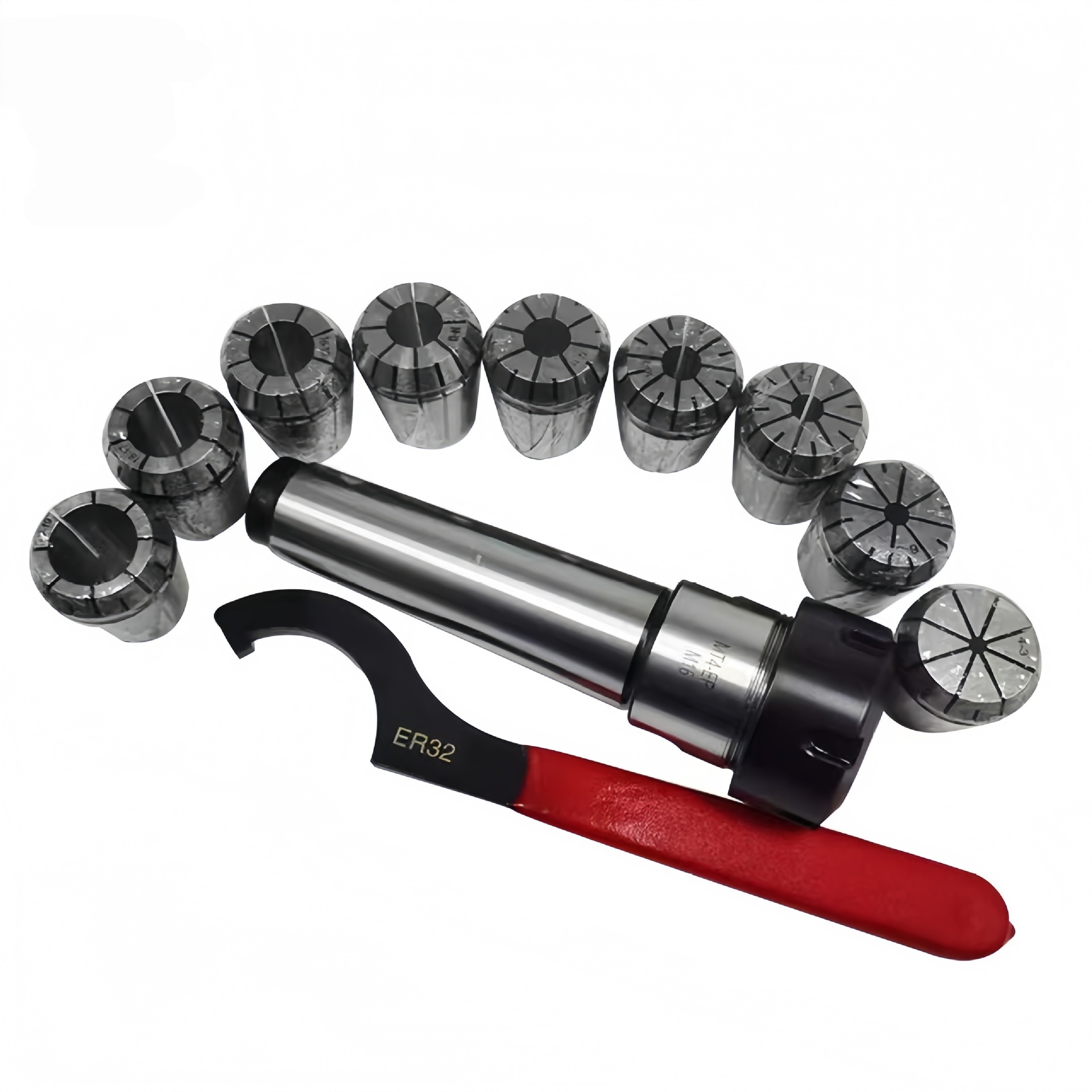 莫氏铣铣床MTB2/3/4-ER32铣钻刀柄筒夹9PCS淬火加硬量大包邮