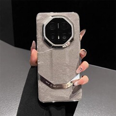 雪山ベルベットはHuawei Mate60RS Extraordinary Master携帯電話ケースpura70ライト高級ハイエンドmate70pro+新しいmt60proインターネットセレブホットモデルm40電気メッキスプライシング保護カバーに適しています。