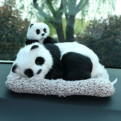 汽車擺件仿真貓竹炭包公仔除異味會叫的竹炭貓竹炭狗車內裝飾用品