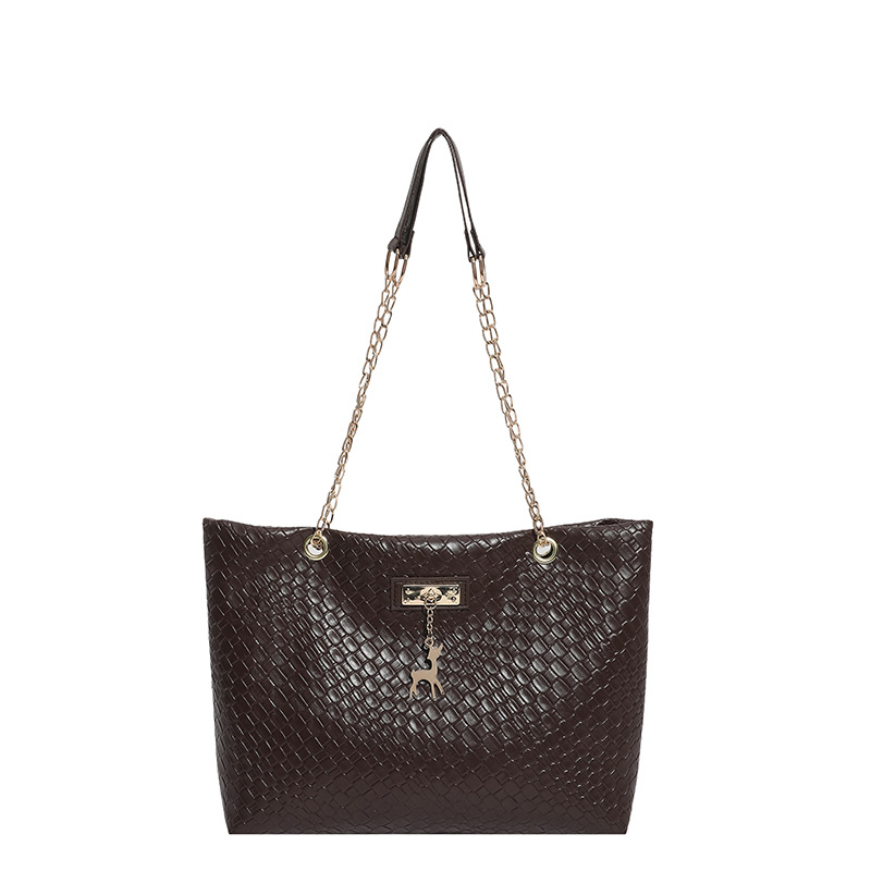 Bolsa de tejido para mujeres 2026 nueva bolsa de hombro de gran capacidad, bolso de cadena de alta calidad, bolso de mano de viaje universal