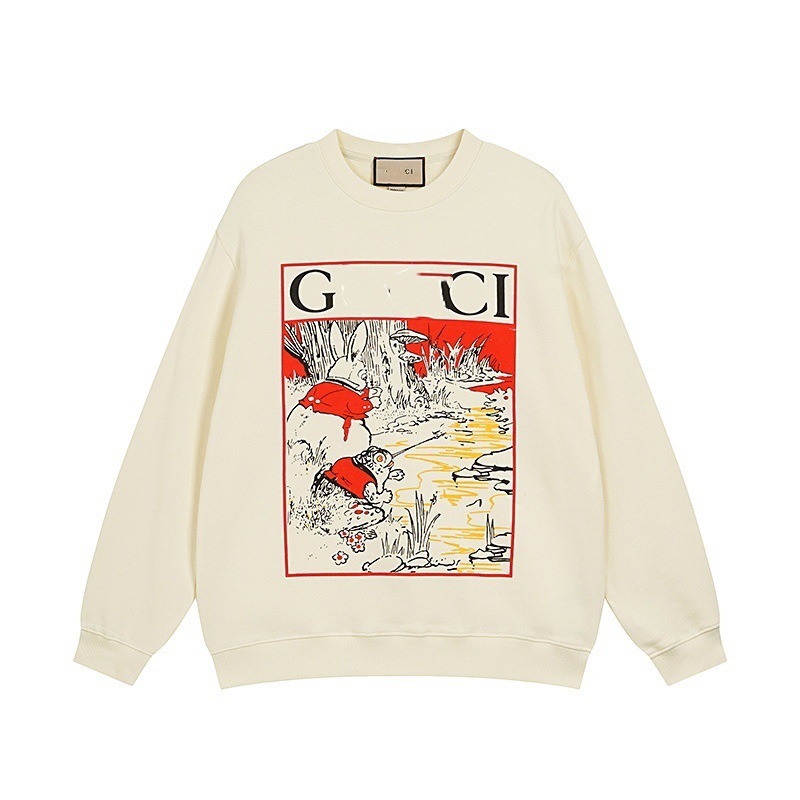 クロスボーダー天井GU Gujia 正しいバージョン 25SS 新ピーターラビットシリーズプリントカップルラウンドネックスウェットシャツ多用途|undefined