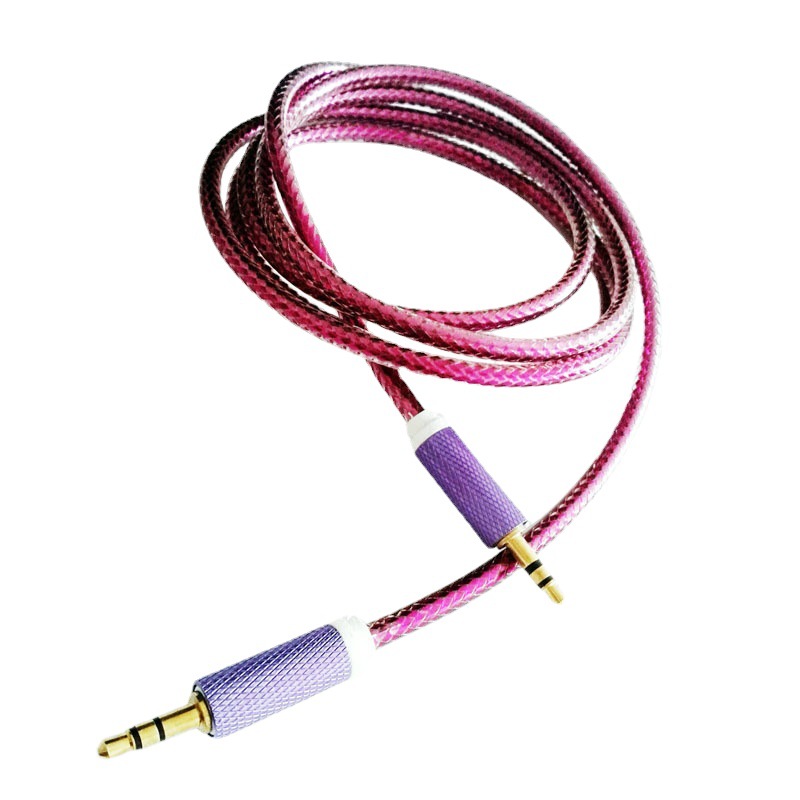 1米音箱3.5插头aux车载音频线3.5mm裸铜线公对公耳机连接线