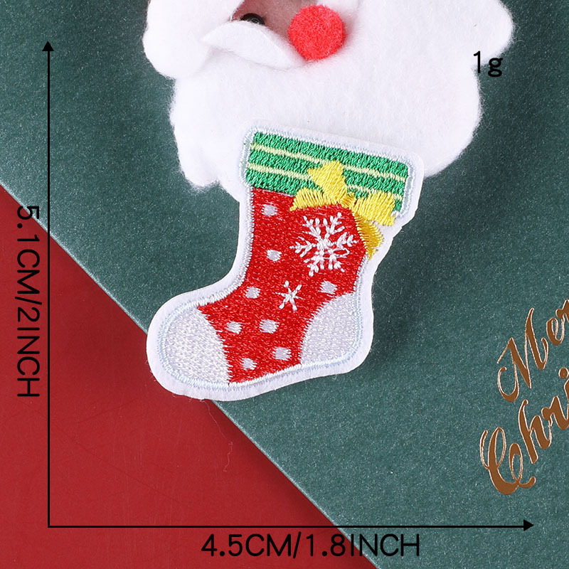 コンピュータ刺繍マーククリスマススパンコール雪だるま布マークダウンジャケット修理パッチステッカー装飾ステッカー刺繍布ステッカー|undefined