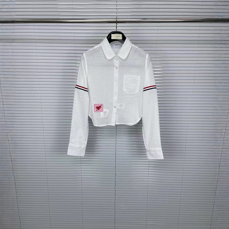 Tb Factory Direct Sales Summer New Chinese Valentine's Day Limited Women's Double-Sleeved Webbing Lapel Shirt Casual and Comfortable Shirt
