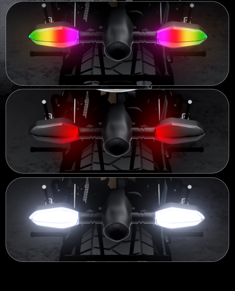 Motorcycle projection turn signal electric vehicle floor lamp magic atmosphere LED atmosphere turning light highlight warning light