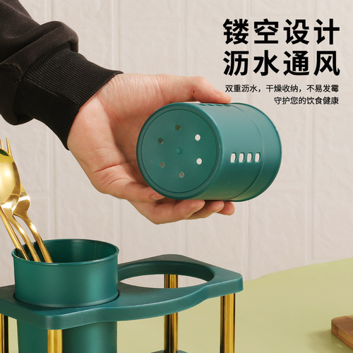 Manufacturer stainless steel chopstick barrel round hole chopstick cage kitchen drain chopstick cage creative chopstick cage tableware storage rack