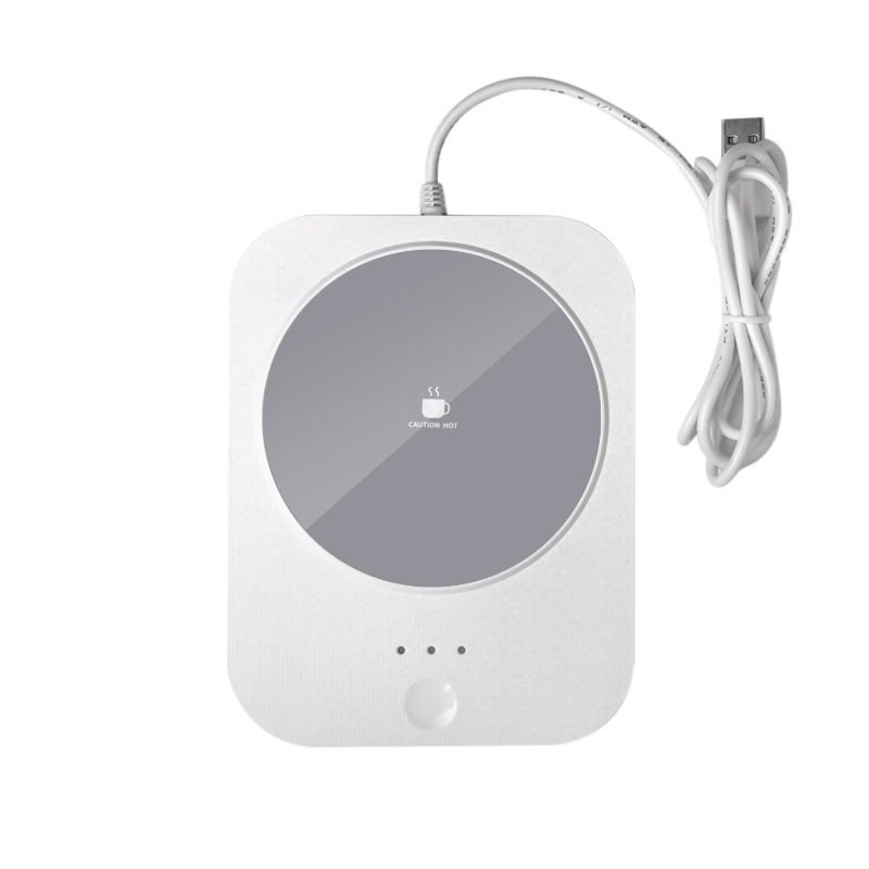 Ventas directas de fábrica caliente blanco temperatura constante posavasos 55 grados pantalla digital inteligente táctil calefacción almohadilla de aislamiento invierno regalo transfronterizo