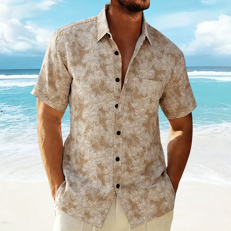 26 Summer Cross-Border E-Commerce New Model Amazon Men's Beach Lace Floral Short-Sleeved Shirt Printed Men's Plus Size Shirt 26 Summer Cross-Border E-Commerce New Model Amazon Men's Beach Lace Floral Short-Sleeved Shirt Printed Men's Plus Size Shirt