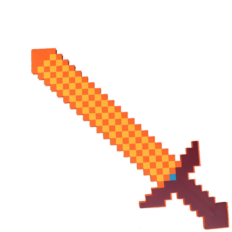 Minecraft 周辺機器泡おもちゃ剣原稿ゲームレンガ石剣武器ピクセルモデル|undefined