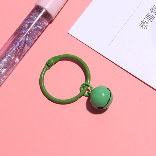 Creative internet celebrity bell keychain color book ring pendant accessories bag car pendant candy color pendant material