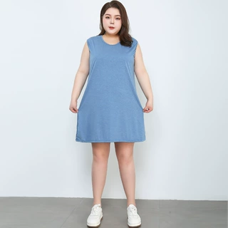 200斤300斤大码女装 棉无袖背心裙 吊带裙 胖居家服 连衣裙