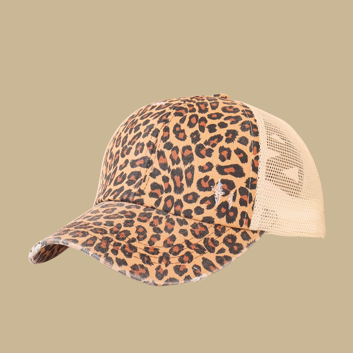 Fashion Leopard Print Breathable Mesh Baseball Cap display picture 10