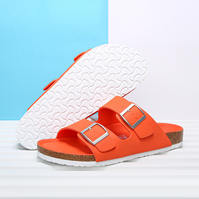 2024 zapatillas de corcho para hombres y mujeres zapatillas de hebilla