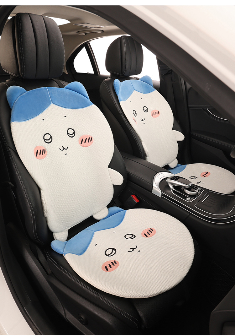 Car seat cushion made of linen, Usagi, Chiikawa, Hachiware, suitable for all seasons, cute cartoon design for girls
