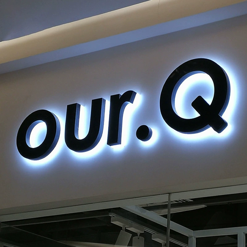 Источник производитель из нержавеющей стали задняя светящая слово пользовательские наружная вывеска светодиодное светящее слово декоративная лампа рекламная светящая слово